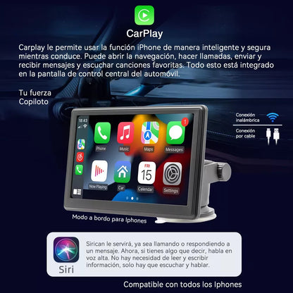 Producto Premium: Auto Pantalla Carplay (Android y Apple)  + Cámara de Reversa